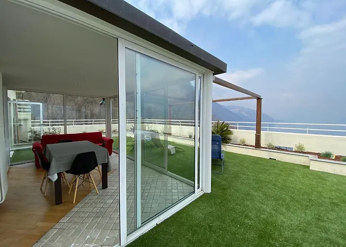 Attico With Big Terrace In With Pool Valbrona